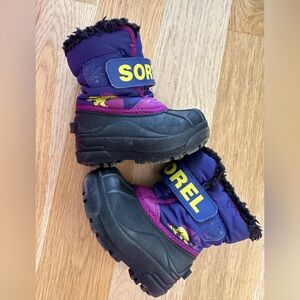 Sorel Kids' Purple and Black Snow Boots